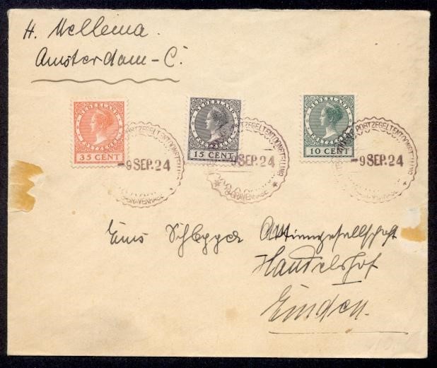 NETHERLANDS 1924 PHILATELIC EX #137-139 SCARCE!