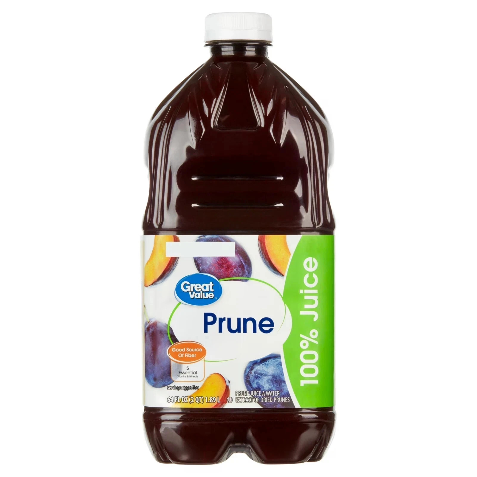 Great Value 100% Prune Juice, 64 fl oz Free Shipping