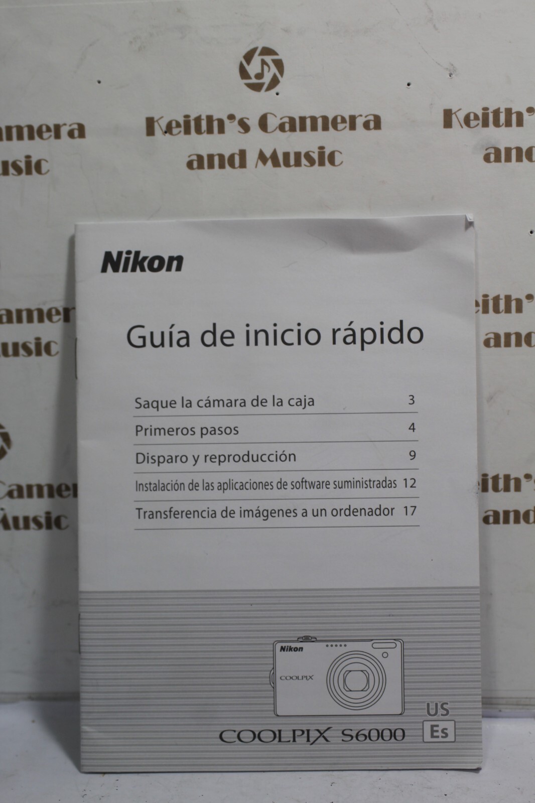 Nikon Coolpix S6000 digital camera quick start owner's manual Spanish en Espanol