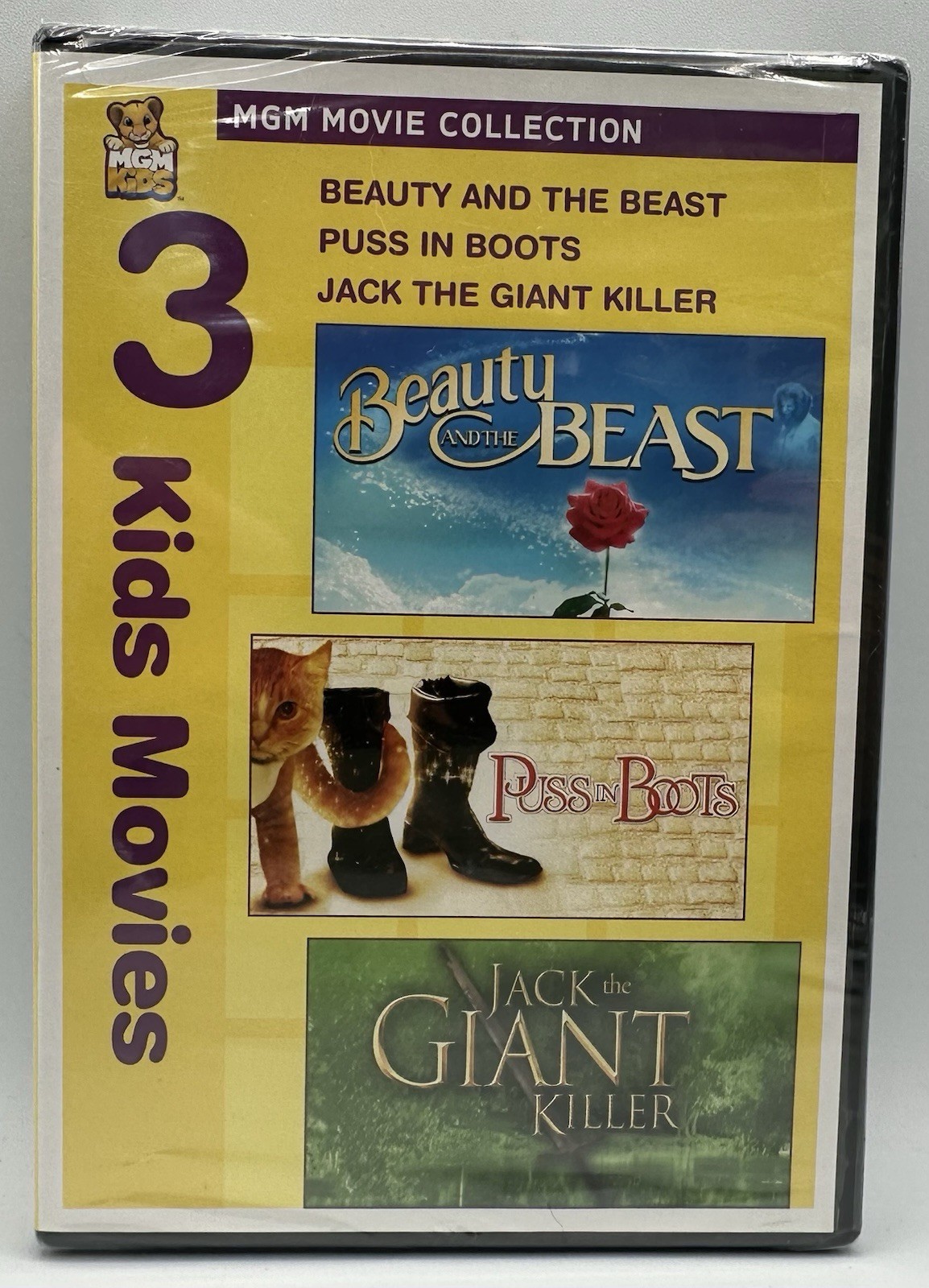 Beauty and the Beast/Puss in Boots/Jack the Giant Killer DVD 3 Movies 2010