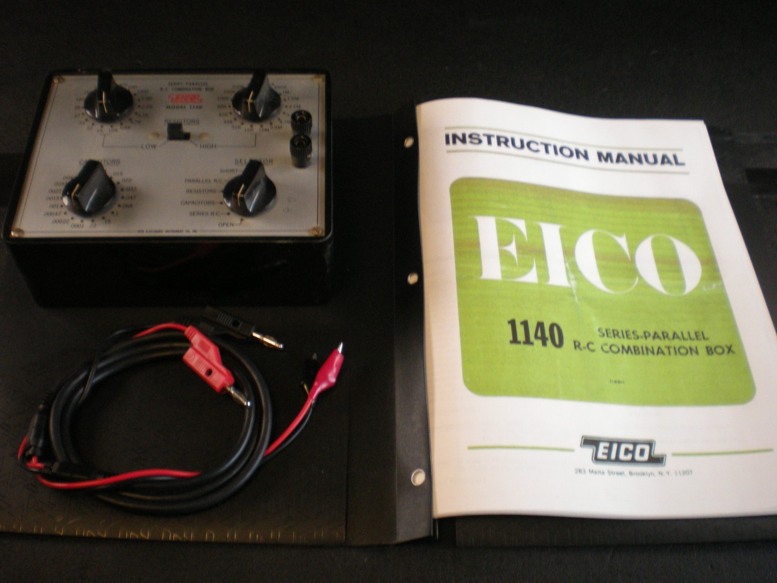 EICO 1140 Series Parallel R-C Combination Box, Test Ok, New Test Leads, Vintage
