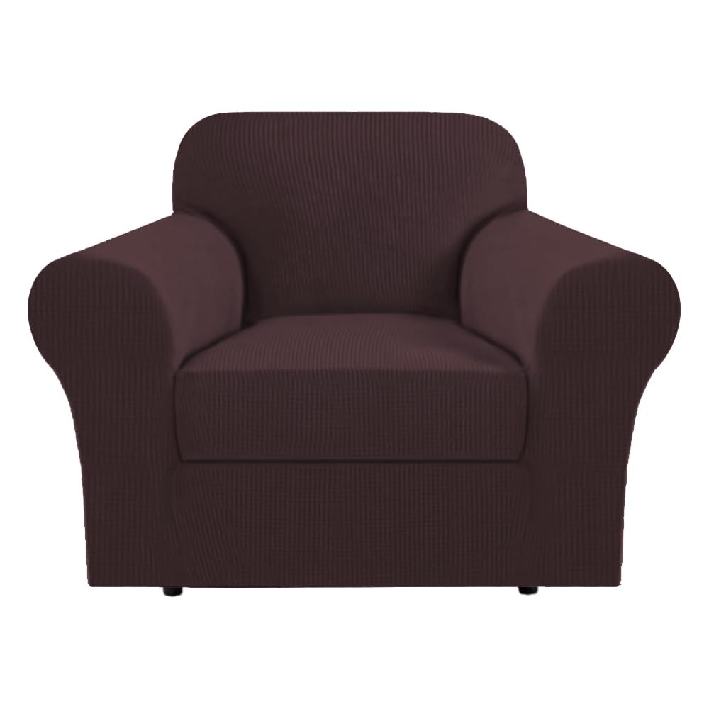 H.VERSAILTEX Stretch 2PC Armchair Covers Living Room Furniture Protector