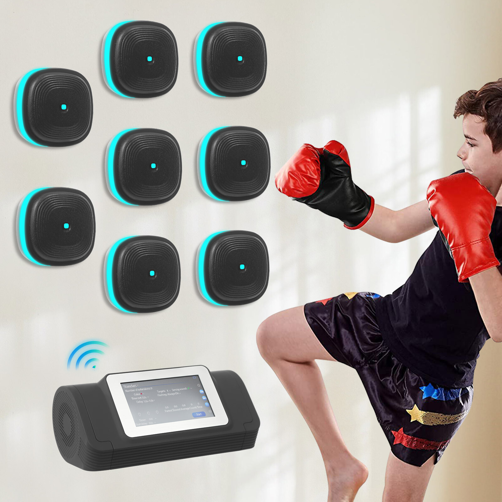 Split Musical Boxing, Punching Machine, Split Musical Boxing With 8 Targets