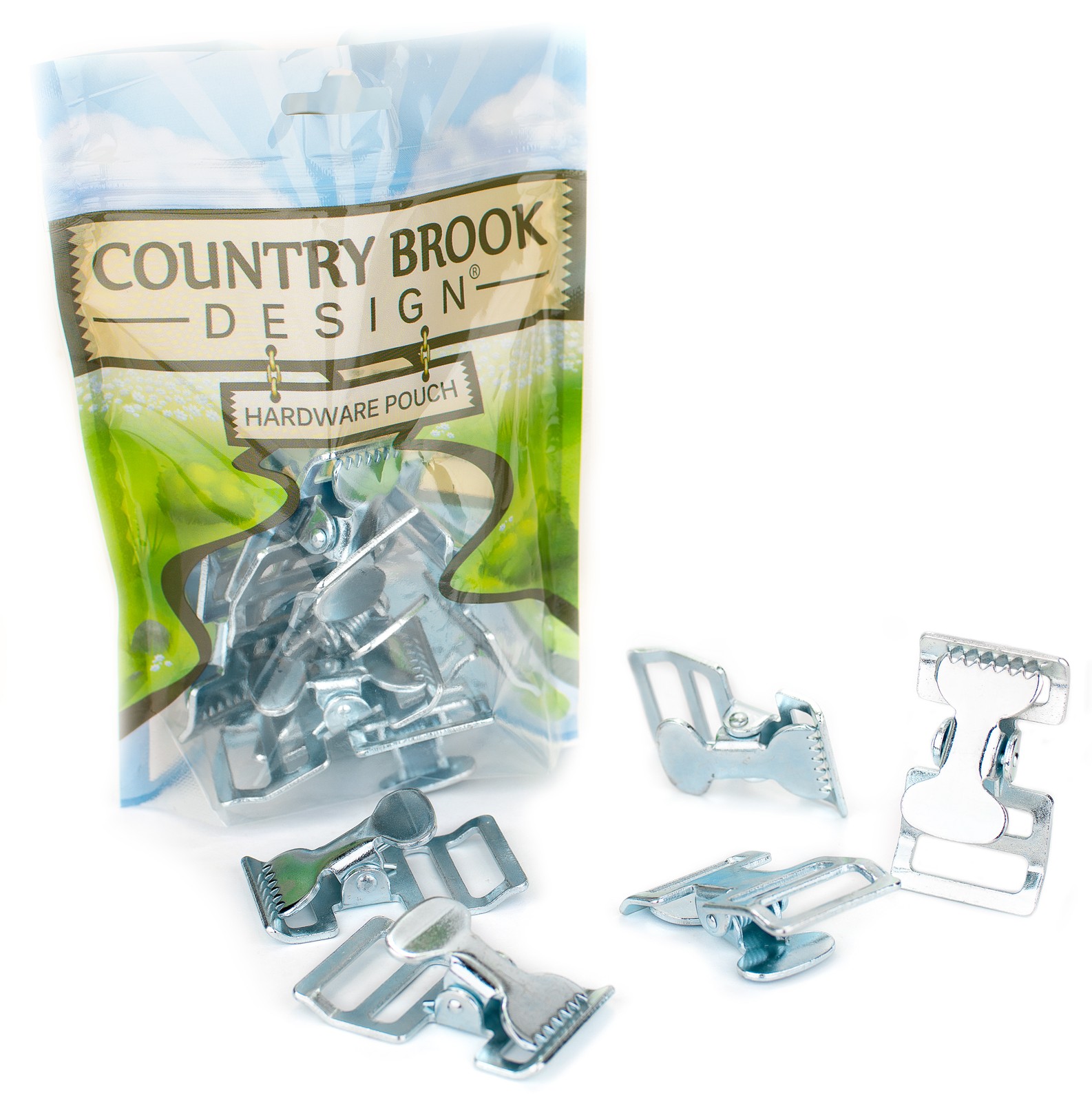 50 - Country Brook Design®1 Inch Zinc Plated Alligator Clip Spring Action Buckle