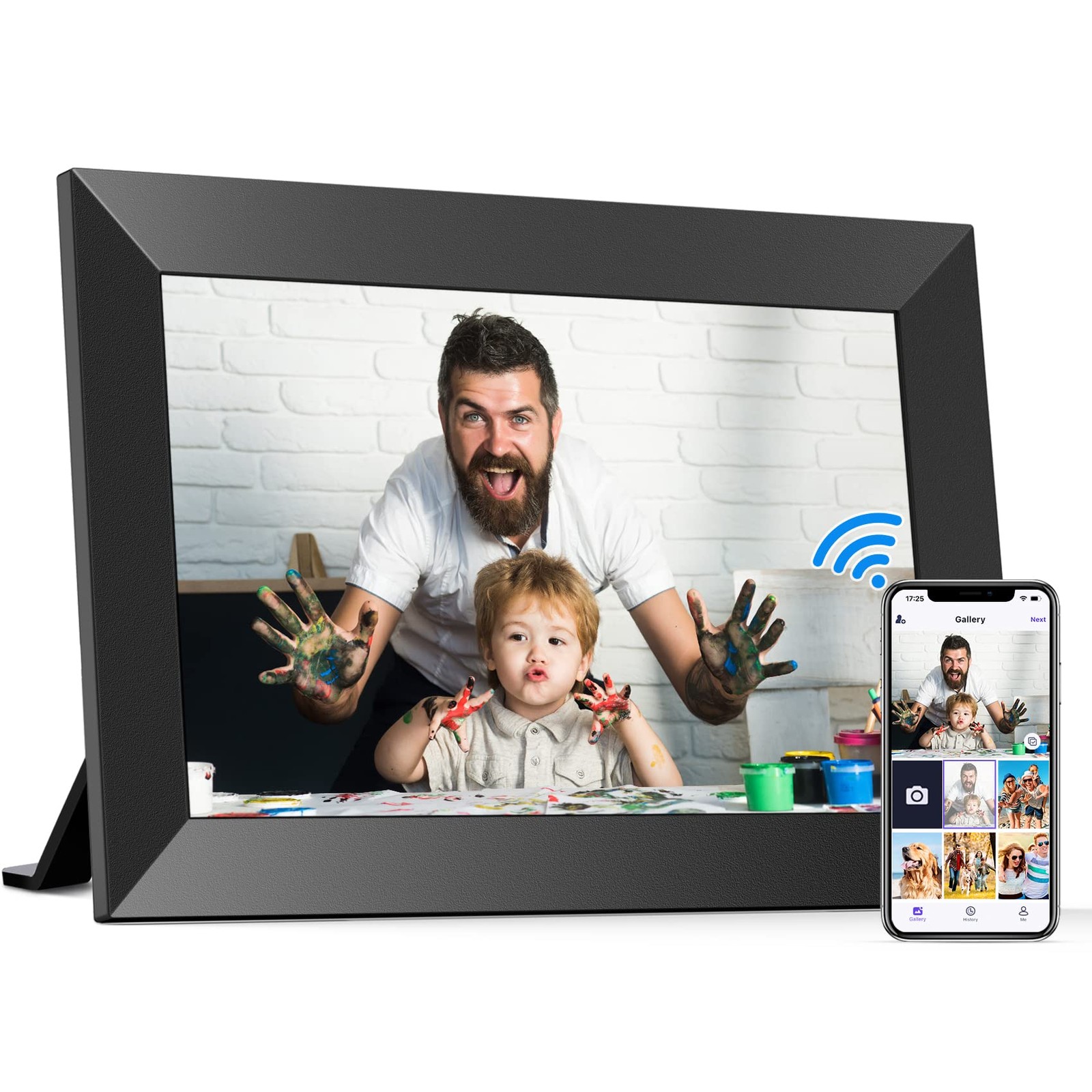 10.1 Inch WiFi Digital Picture Frame, IPS HD Touch Screen Cloud Photo Frames ...