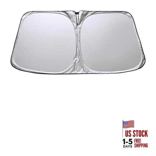 Car Windshield Sunshade Reflective Polyester Blocks Heat and Sun Foldable Car 