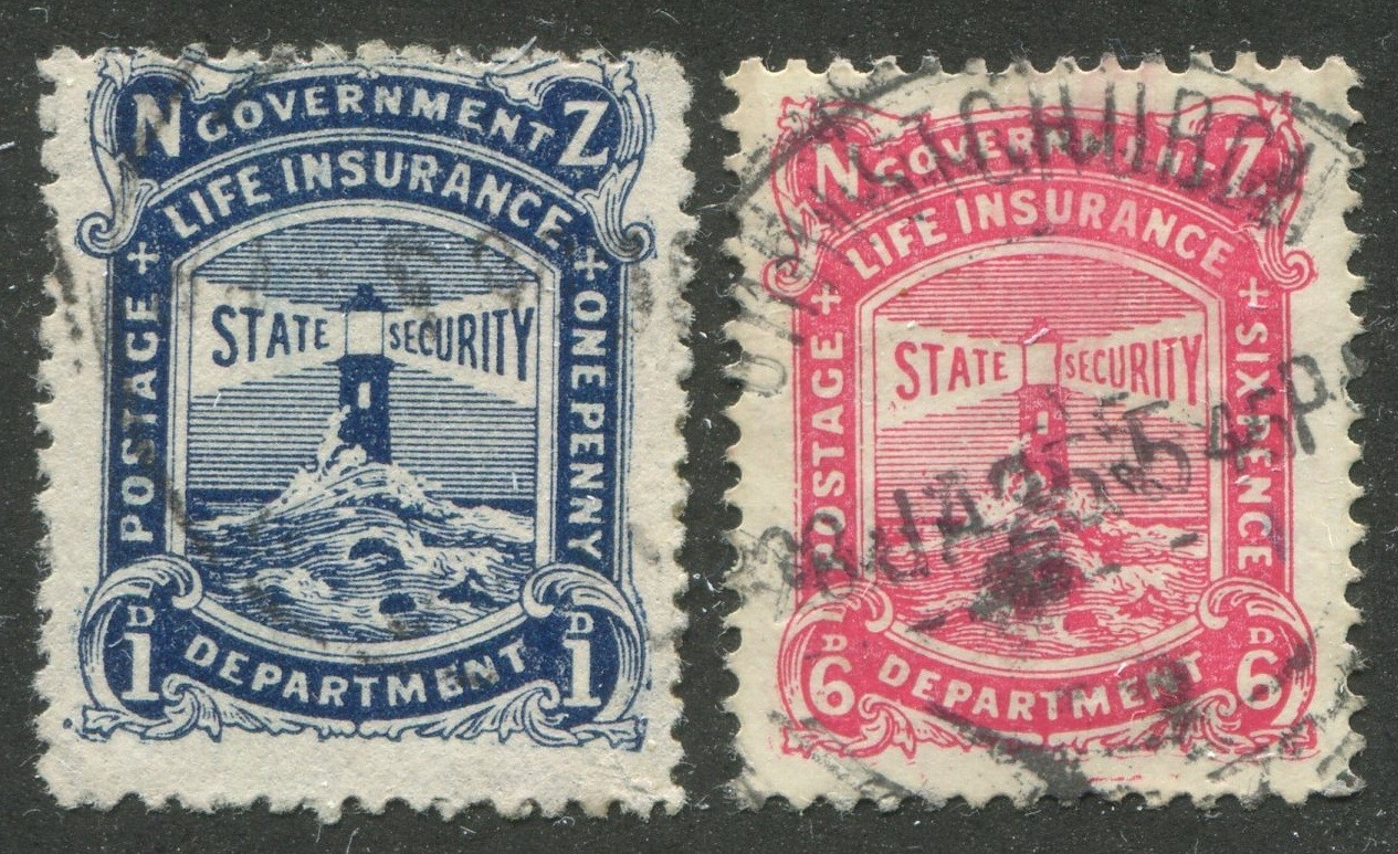 New Zealand OY12, OY22 Used Life Insurance Stamps