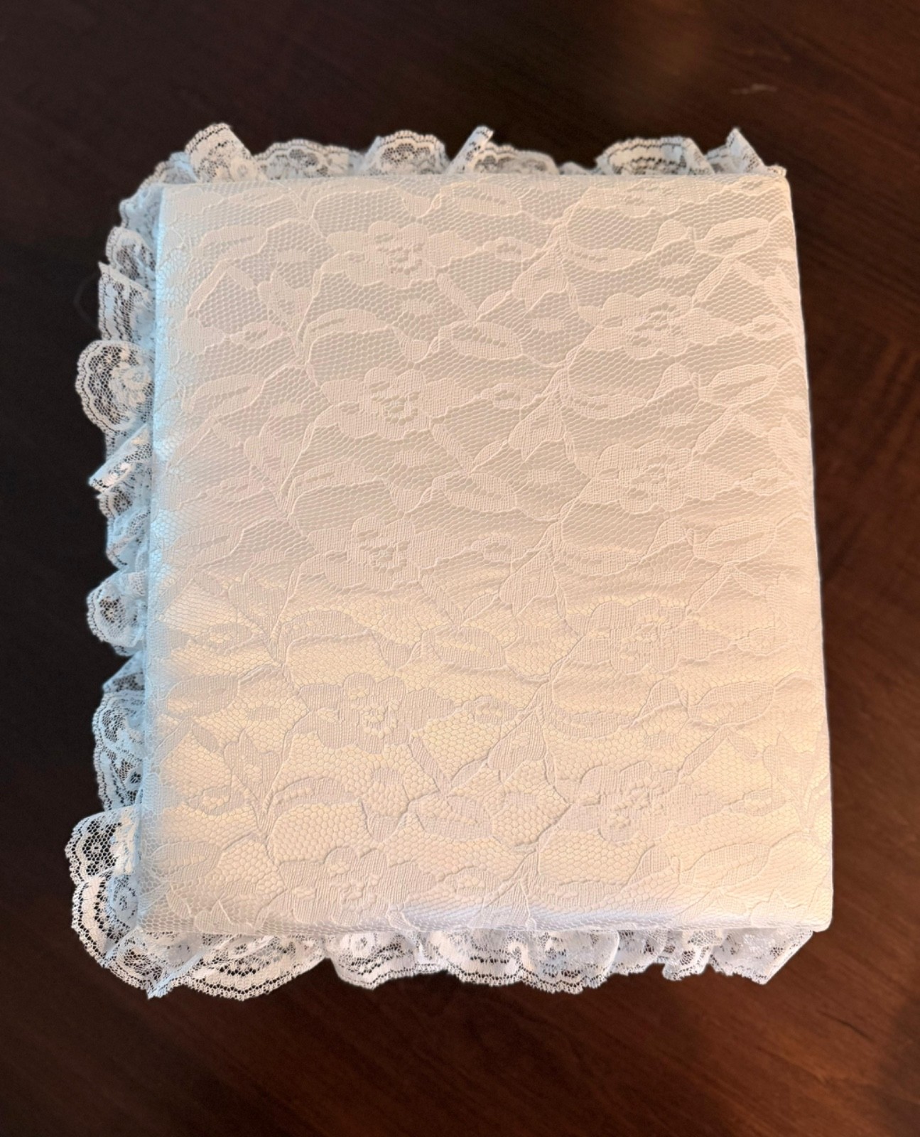 Wedding Memory Book - Handmade White Lace