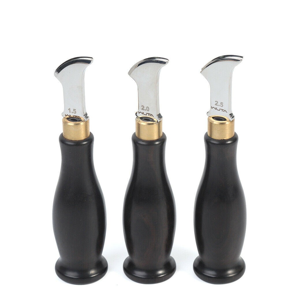 Leather Edge Beveler Creaser Steel Blade Ebony Marking Vintage Leather Tool I