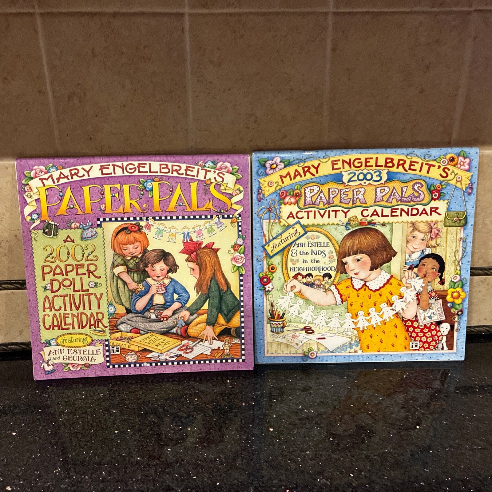 Vintage NEW Mary Engelbreit 2002 And 2003 Paper Pals Doll Calendar Book