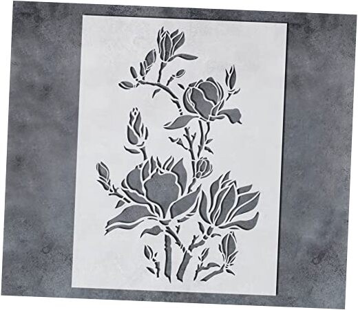 GSS Designs Large Magnolia Flowers Stencils 12 x 16Inch - Magnolia Flower 