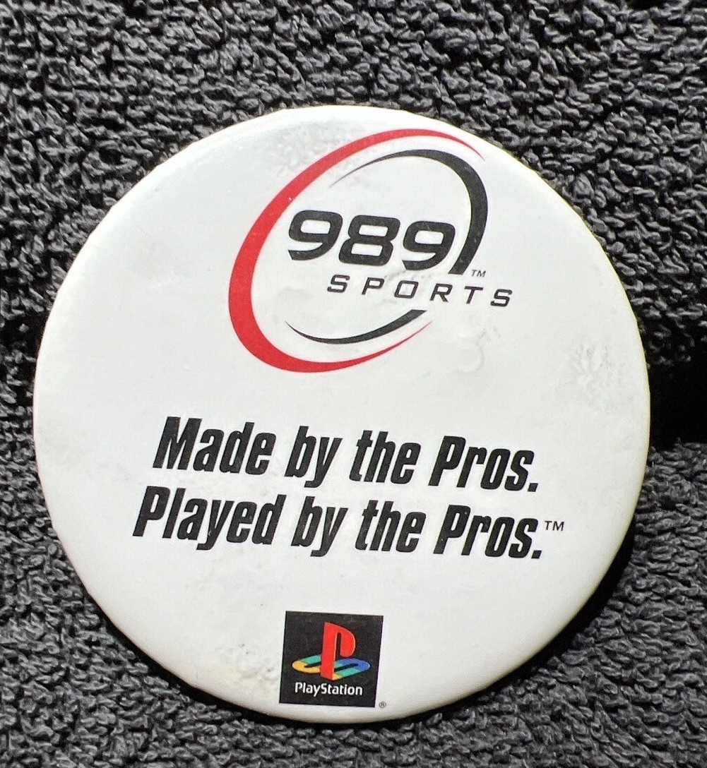 989 Sports Playstation PS1 Promotional Button Pin Back