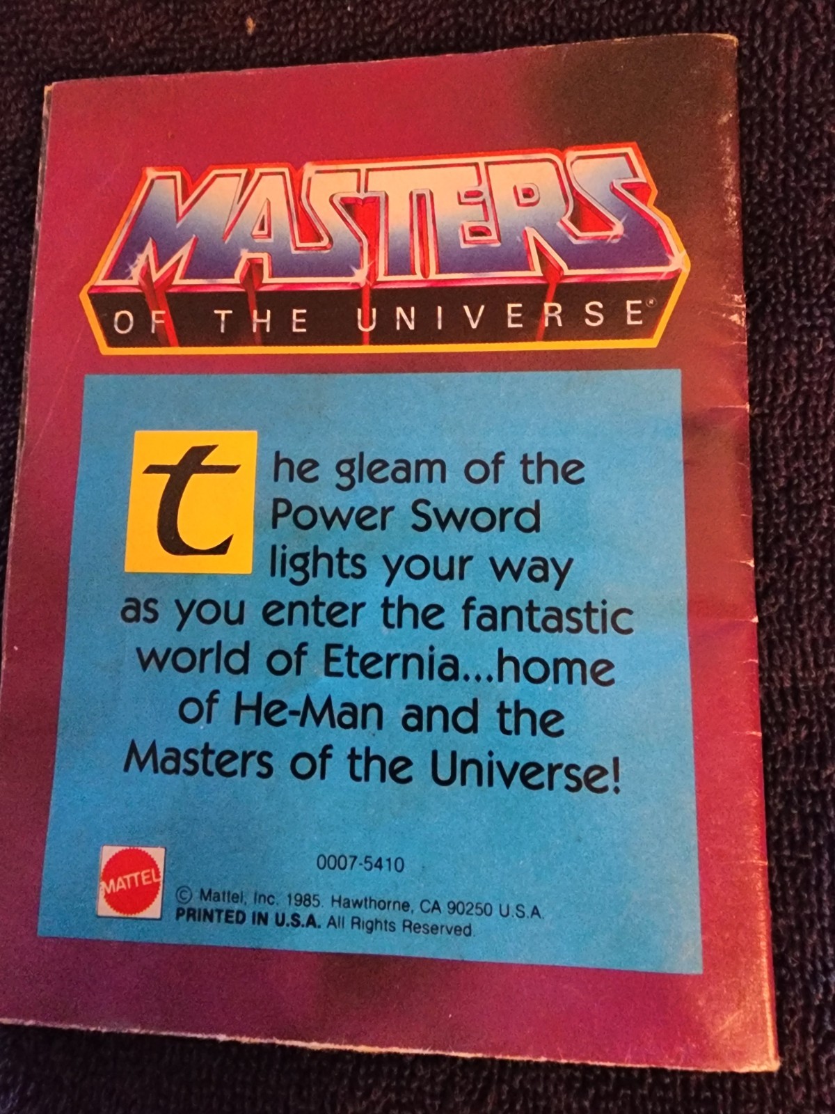 Mattel Masters Of The Universe Catalog & Poster Original Series 1985