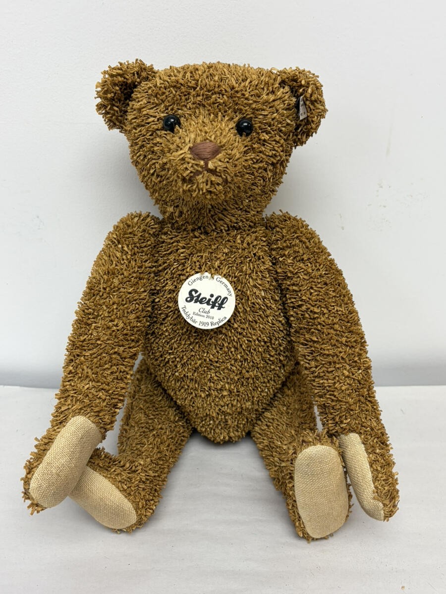 STEIFF 12" 2010 CLUB 1919 REPLICA BROWN PAPER TEDDY BEAR