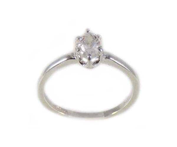 19thC Antique White Topaz+Silver Ring: Magic Bronze Age Egyptian Sun God Ra Gem