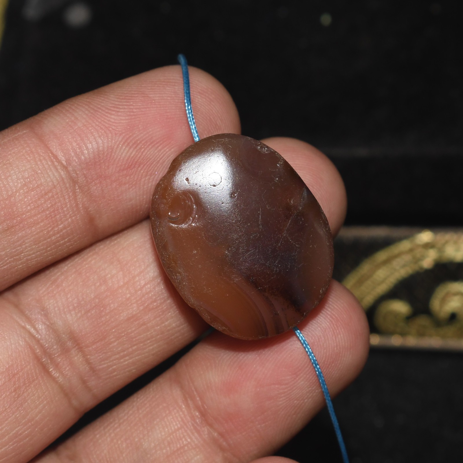 Large Ancient Tibetan Himalayan Carnelian Stone Bead in good Condition