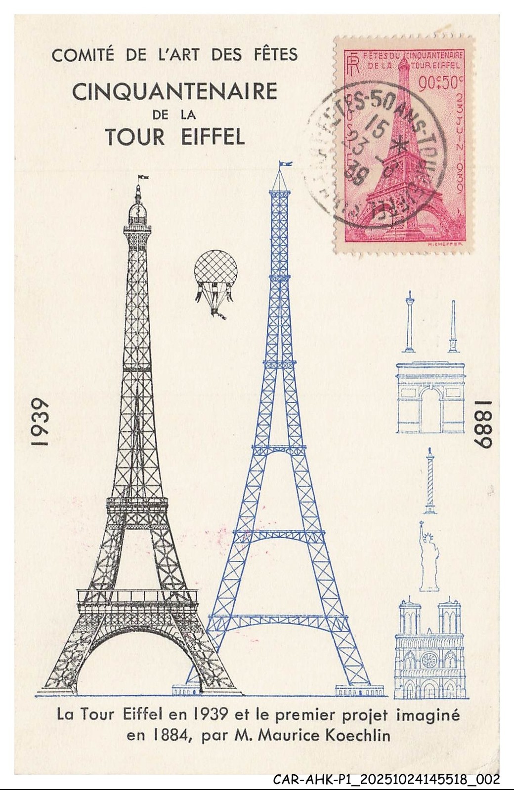 CAR AHKP1 0037 CARTES MAXIMUM - Committee Of the Art Fetes - Fiftieth