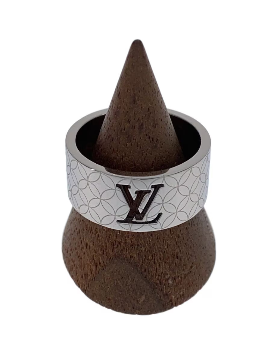 Louis Vuitton Burg Champs Lys Es Ring Size 17 Slv Men M65455 With Box M1r36