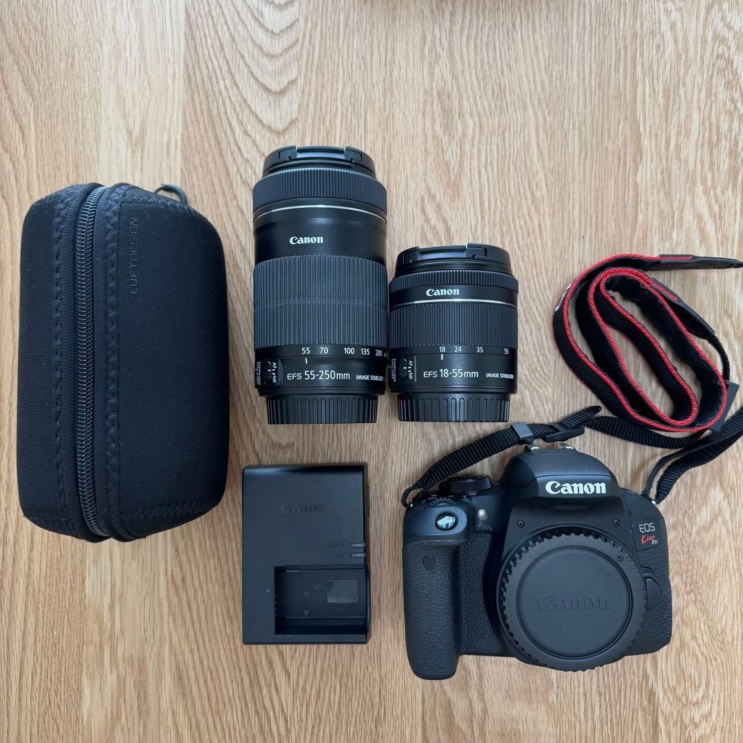 Canon EOS Kiss X9i Digital SLR Camera Double Zoom Kit Tested Excellent Condition