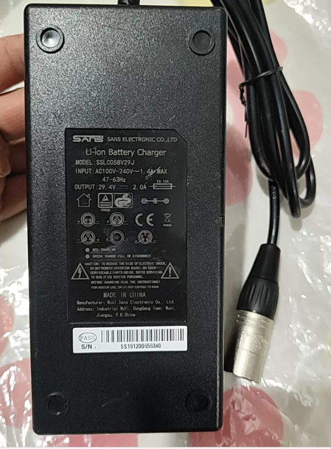 SANS SSLC058V29J 3-pin 29.4V 2A Power Supply Adapter Charger