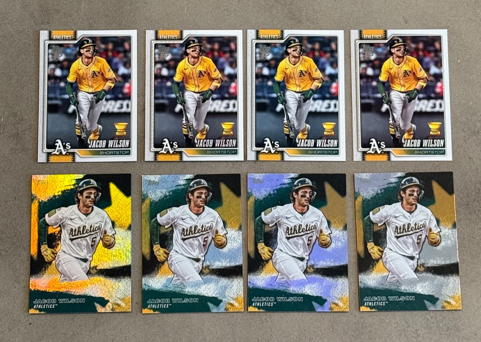 MLB BASEBALL TOPPS 2026 SERIES 1 JACOB WILSON CARD LOT OAKLAND ATHLETICS