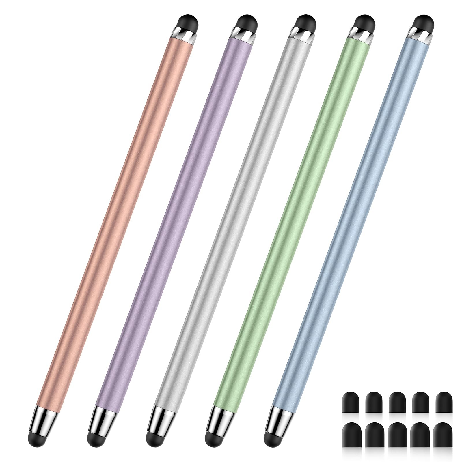 Stylus Pen for Touchscreen,5 PCS Stylus,2in1 Stylus Pen for iPad, High Sensit...