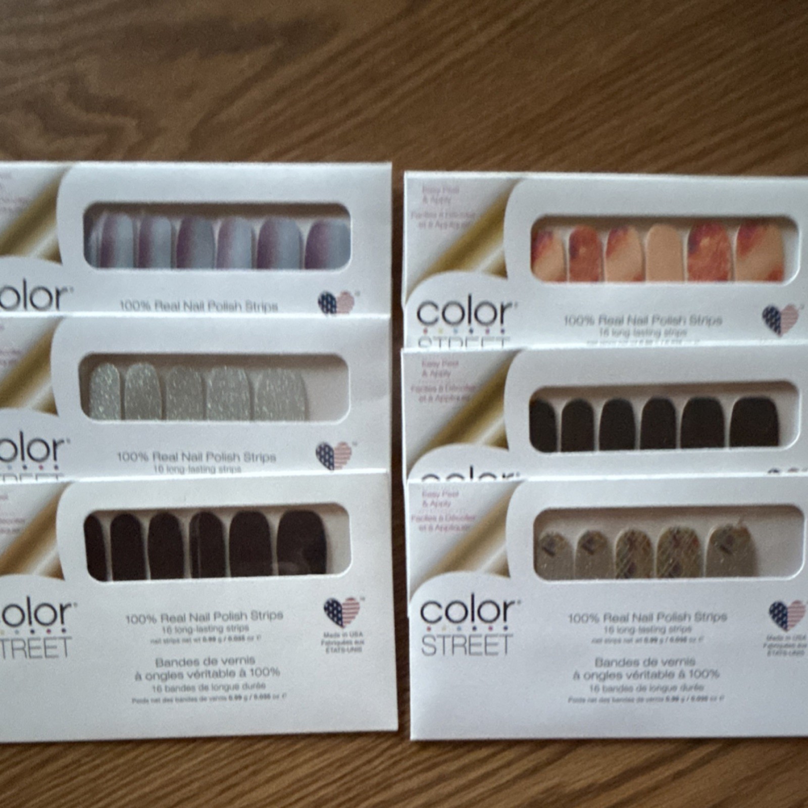 Color Street Multicolor Full Wrap Glitter Nail Polish Strips, Easy Peel & Apply