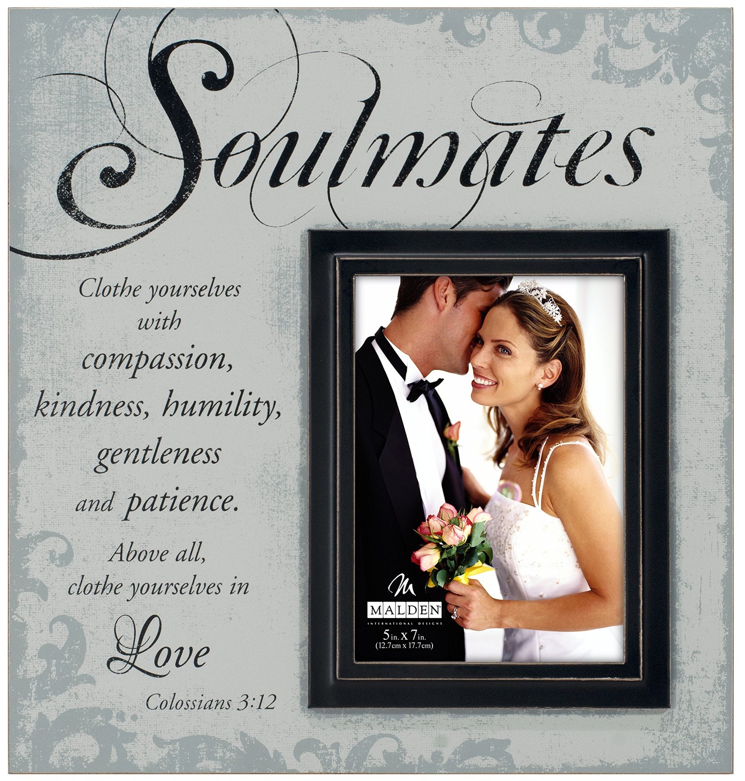 Malden International Designs Sentiments Soulmates Wood Picture Frame 5x7/12x13