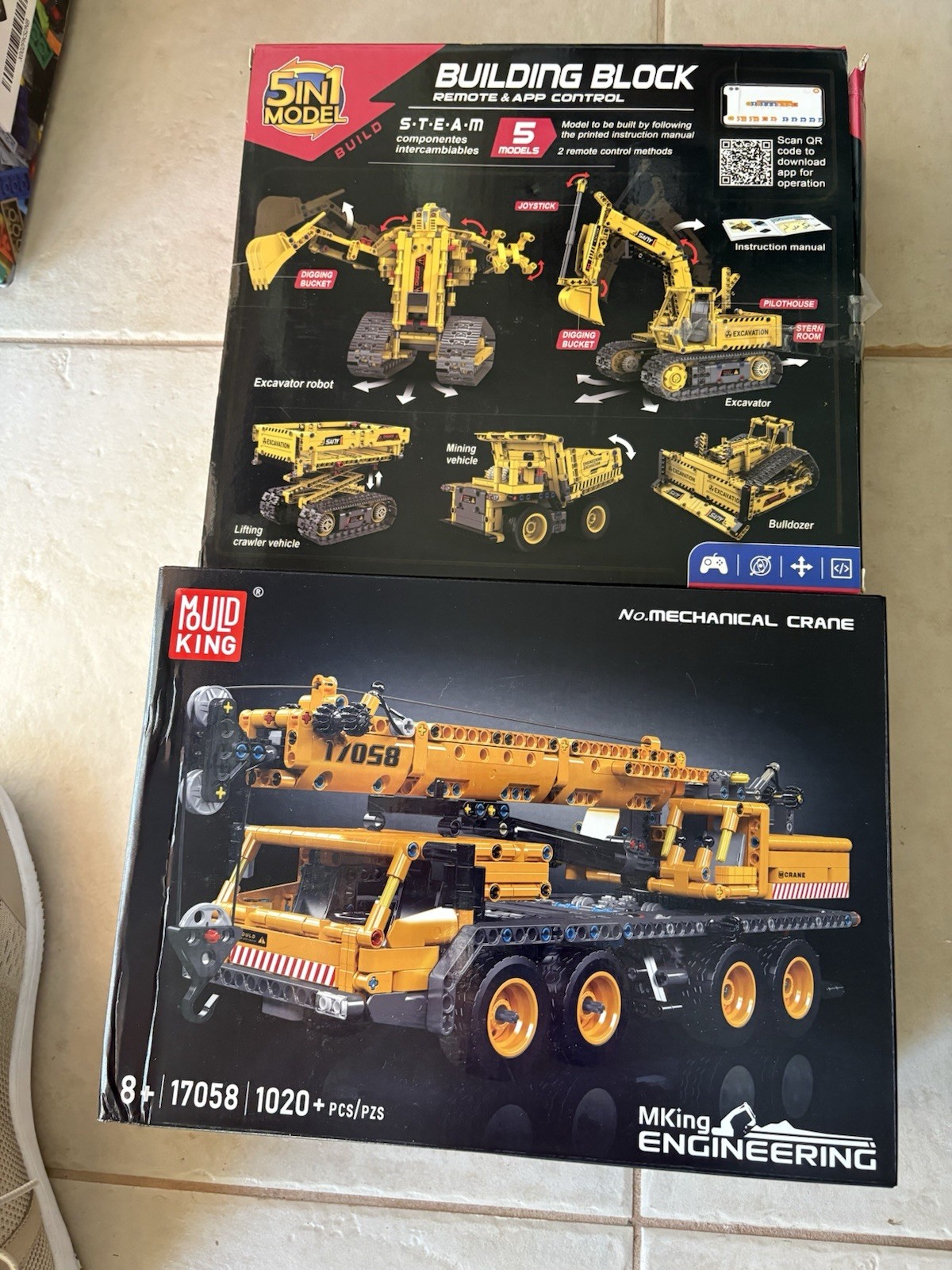 Would King  17058 Mechanical Crane And 5 And 1 Building Block  2 Sets