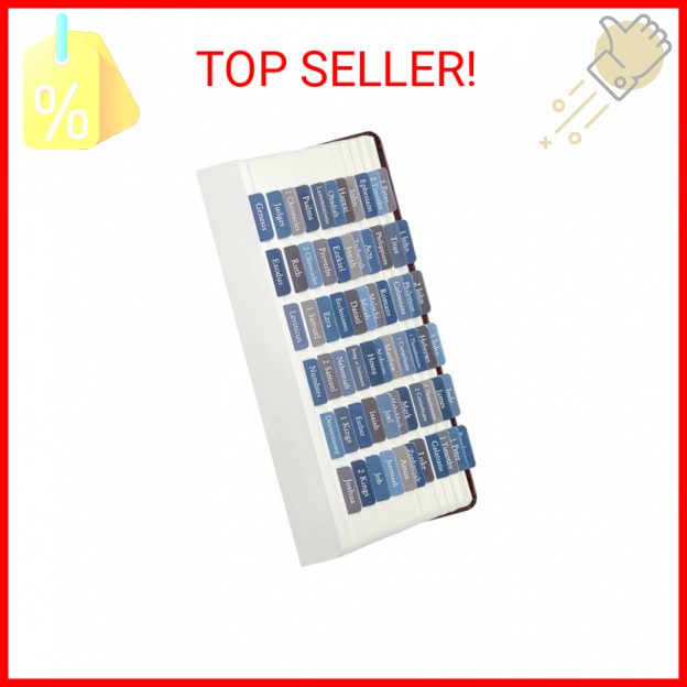 Uzriyl Bible Tabs, Bible Study Supplies, Laminated Blue Bible Journaling Tabs fo