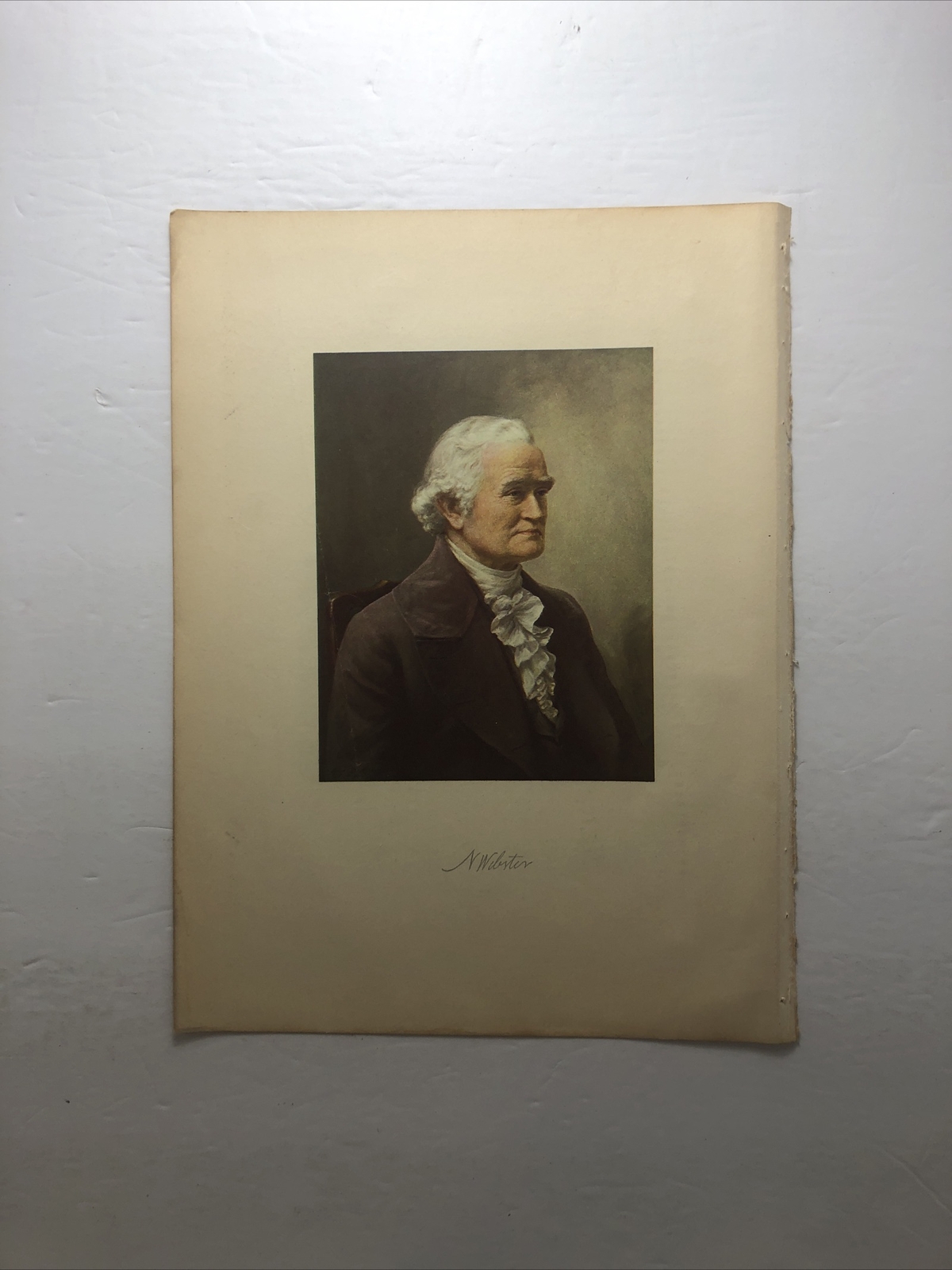 1949 Antique DANIEL WEBSTER Vintage Book Print - Webster's Dictionary