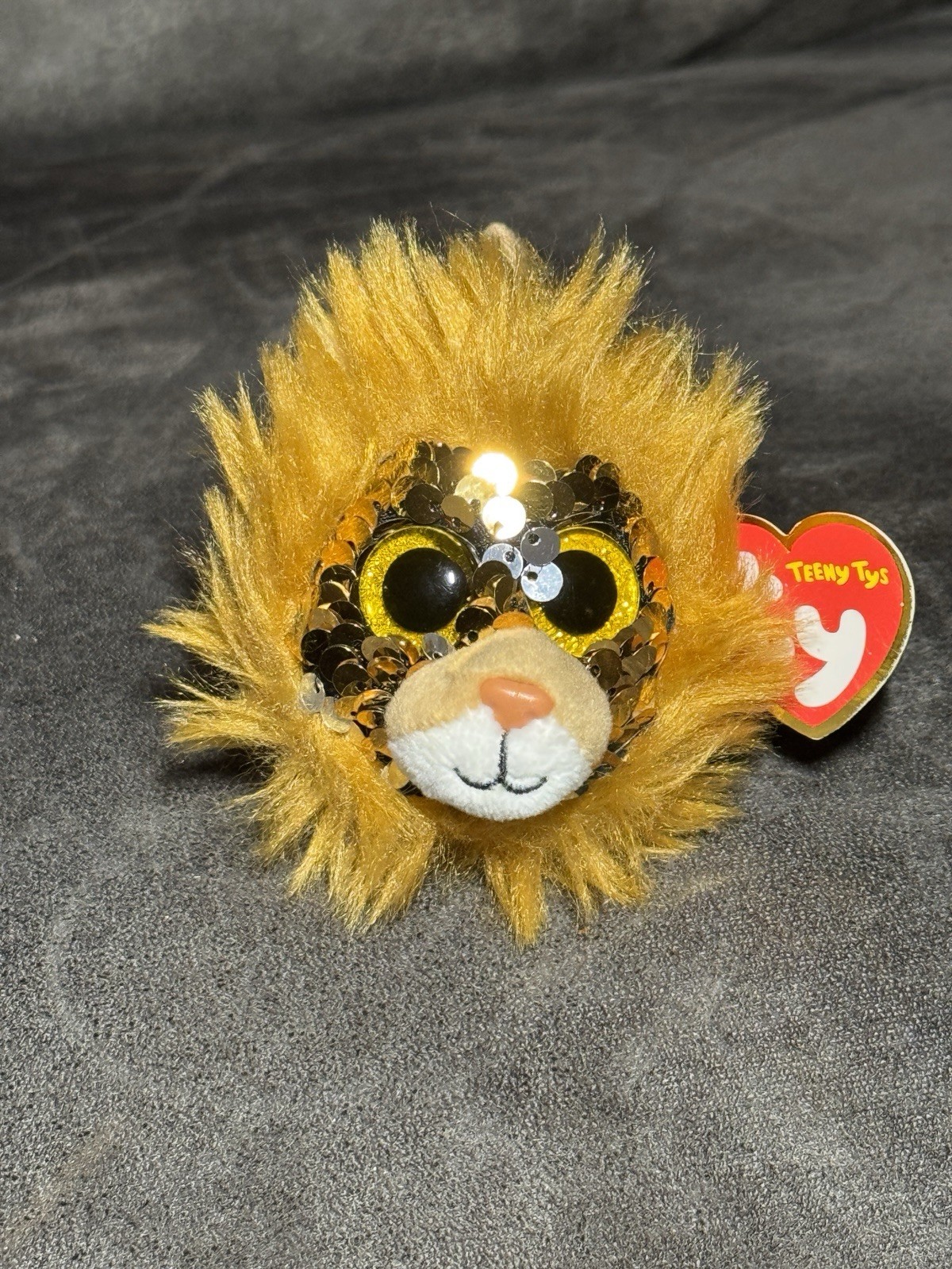 Ty Teeny Tys Regal Lion Sequin Plush Beanie Boo Dec 8 Birthday
