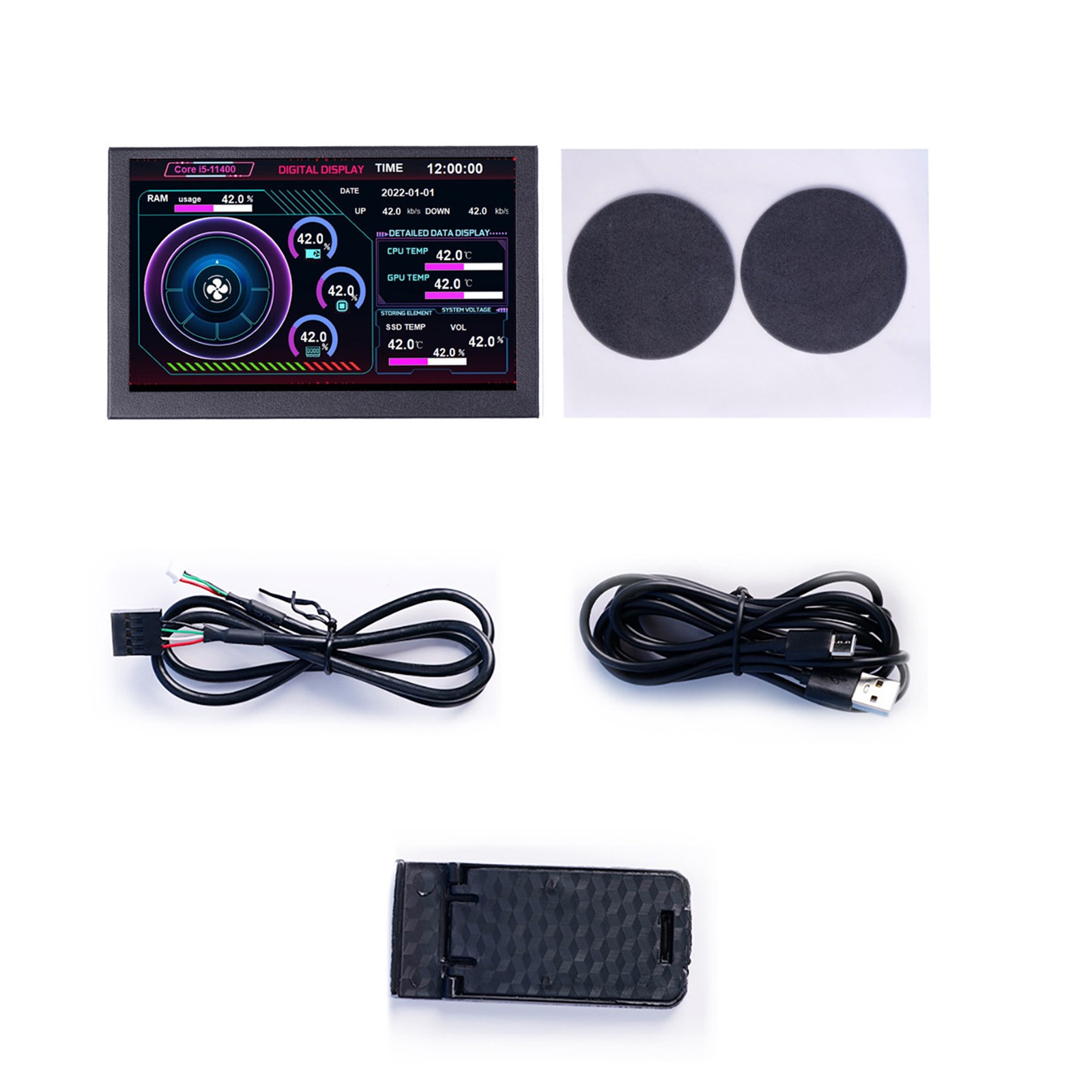 5" USB TYPE-C Secondary Screen IPS CPU GPU RAM Monitor Display Freely AIDA64