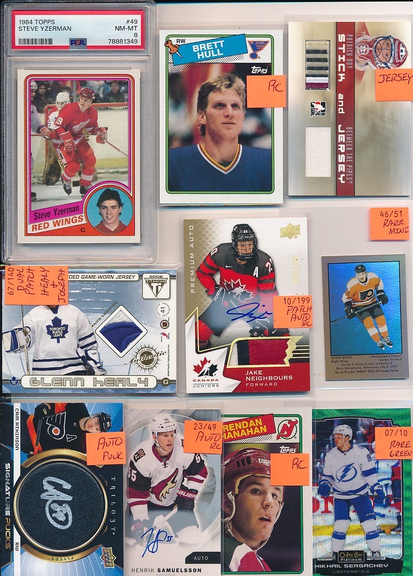 PREMIUM PATCH AUTO JERSEY ROOKIE SERIAL #'D NHL HOCKEY CARD COLLECTION LOT $$
