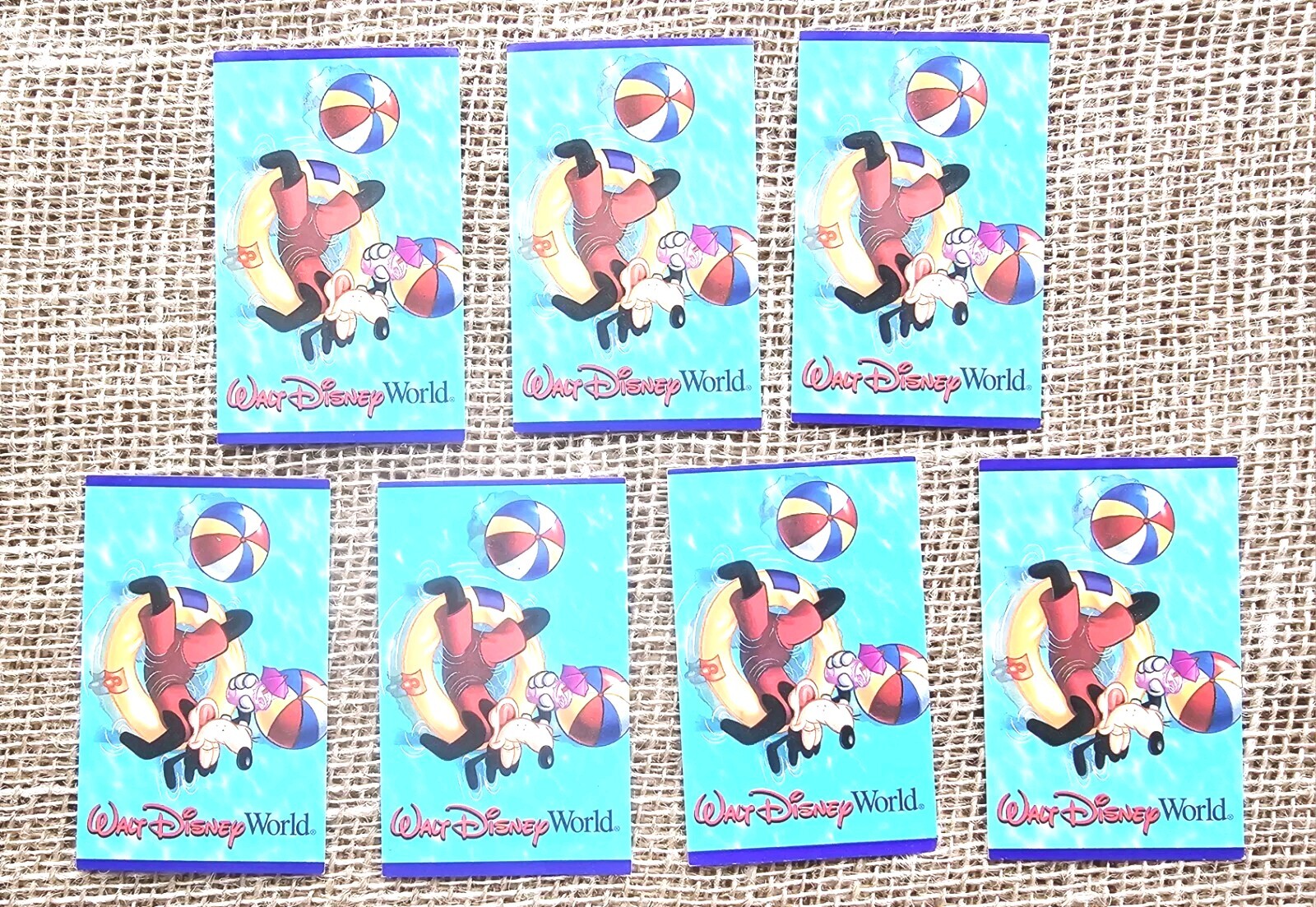 7 Walt Disney World 2004 Typhoon Lagoon Blizzard Beach Goofy Tickets Collectible