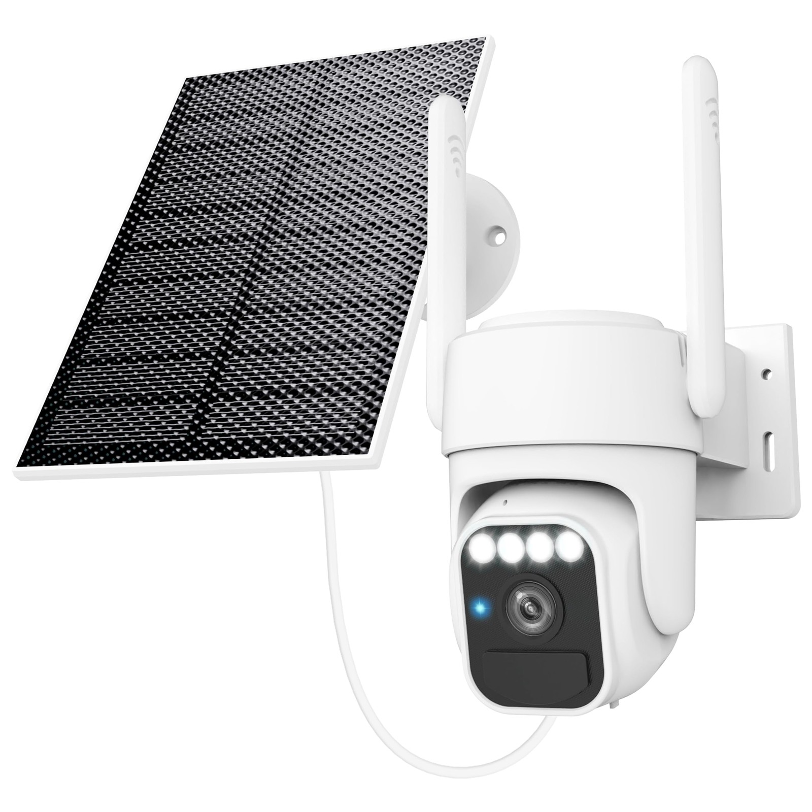 Solar Security Cameras Wireless Outdoor, 360°View, Color Night Vision, SD/Clo...