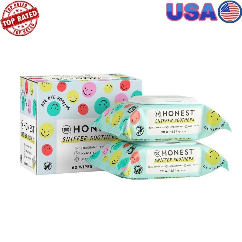 Plant Based Baby Wipes Hypoallergenic Gentle Cleansing Nose Face 60 Count New