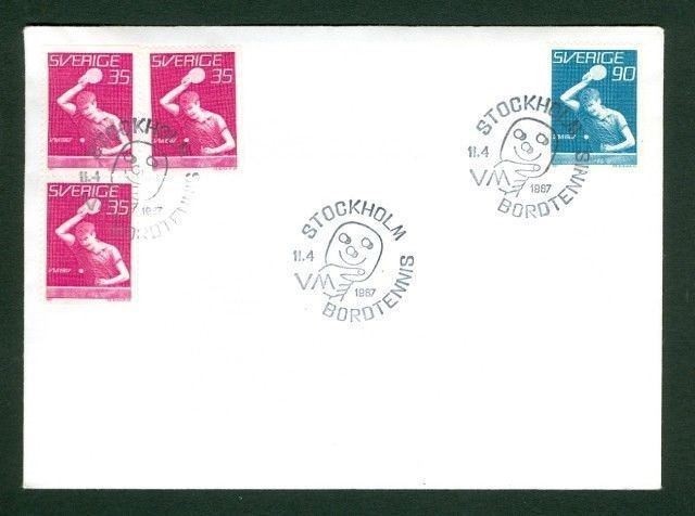Sweden. 1967  FDC. Table Tennis Sport.  Engraver Cz Slania