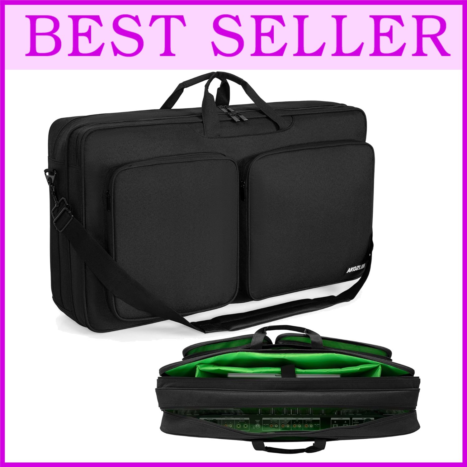 Secure DJ Controller Bag with Multiple Compartments