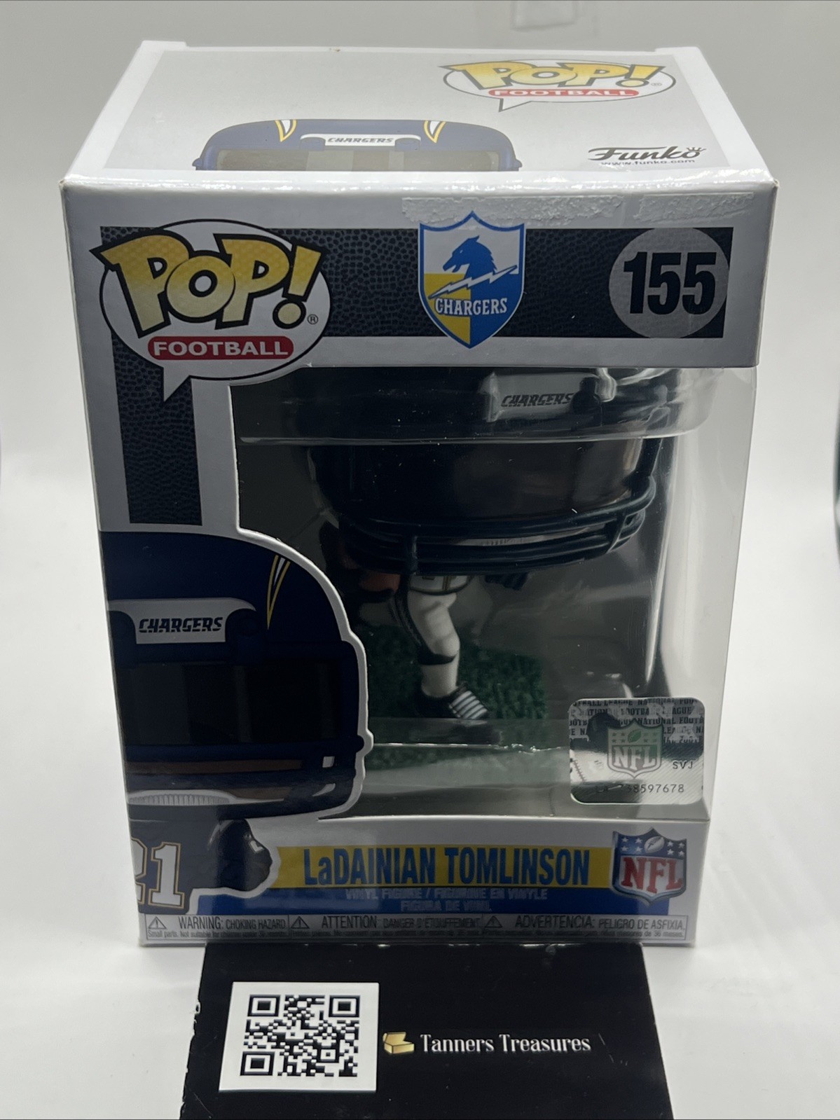 Funko Pop! Football: Chargers - LaDAINIAN TOMLINSON #155 VAULTED PROTECTOR