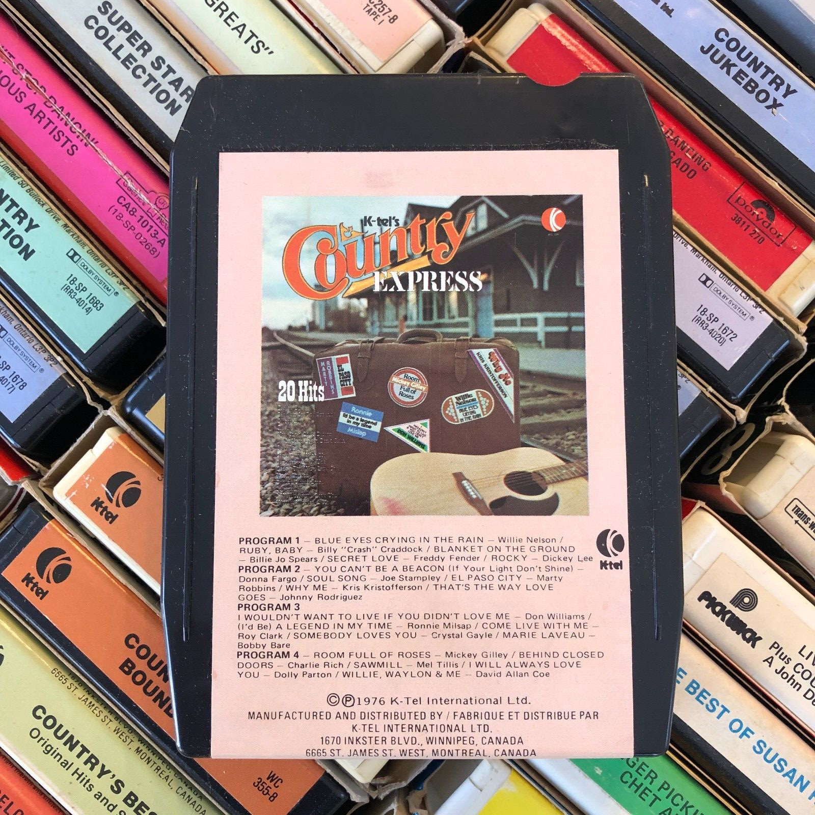 (K-Tel) Country Express 20 Great Hits 1976, 8 Track Tape CANADA