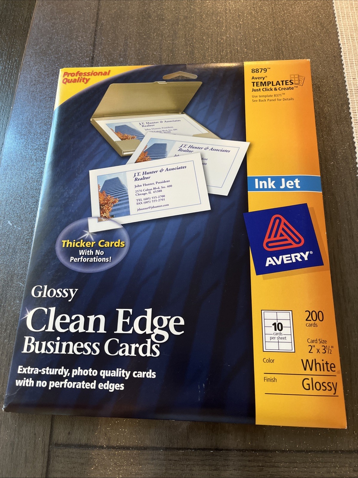 Avery 8879 Clean Edge Printable Business Cards 2" x 3-1/2", White, 190 Cards