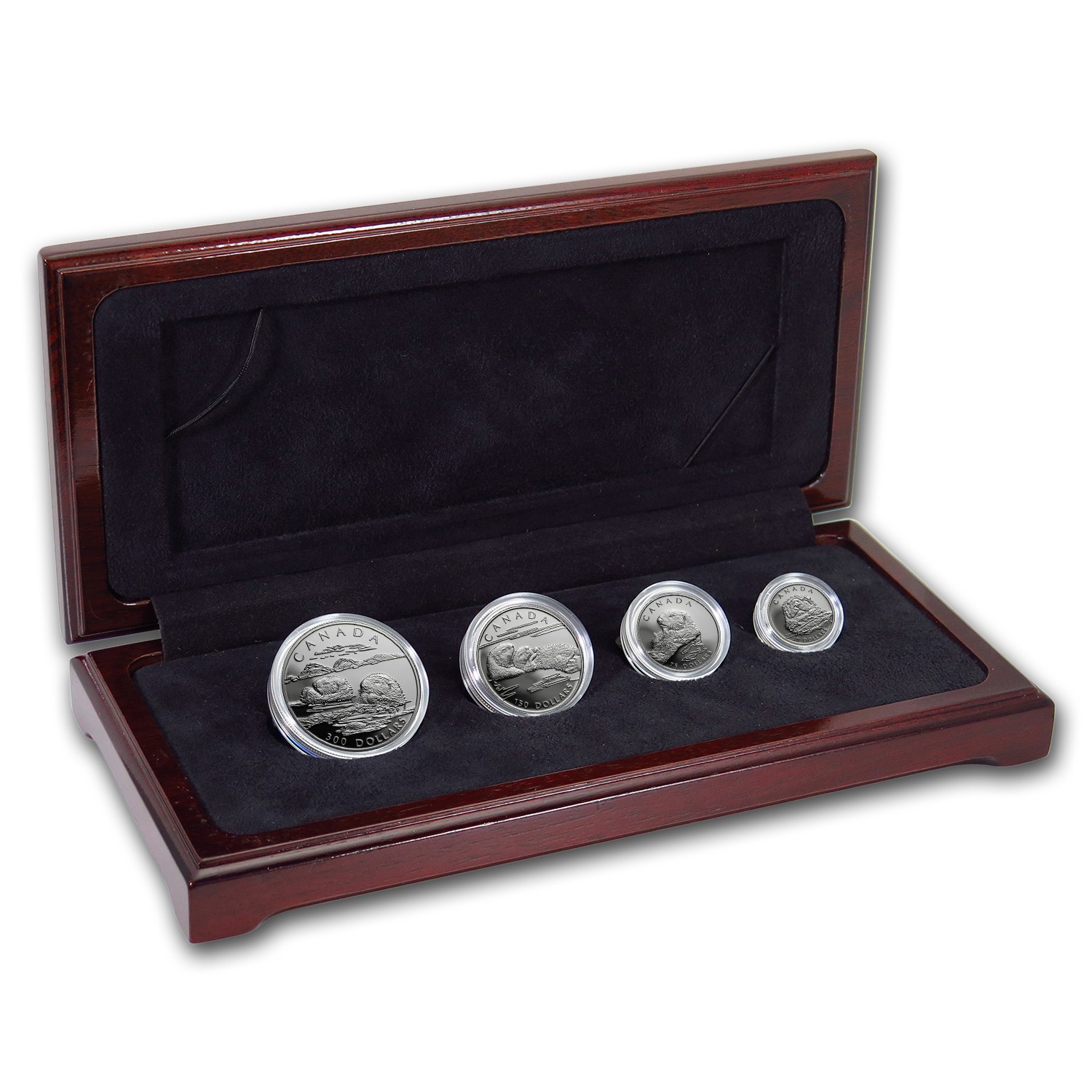 1994 Canada 4-Coin Proof Platinum Sea Otter Set (w/Box & COA)