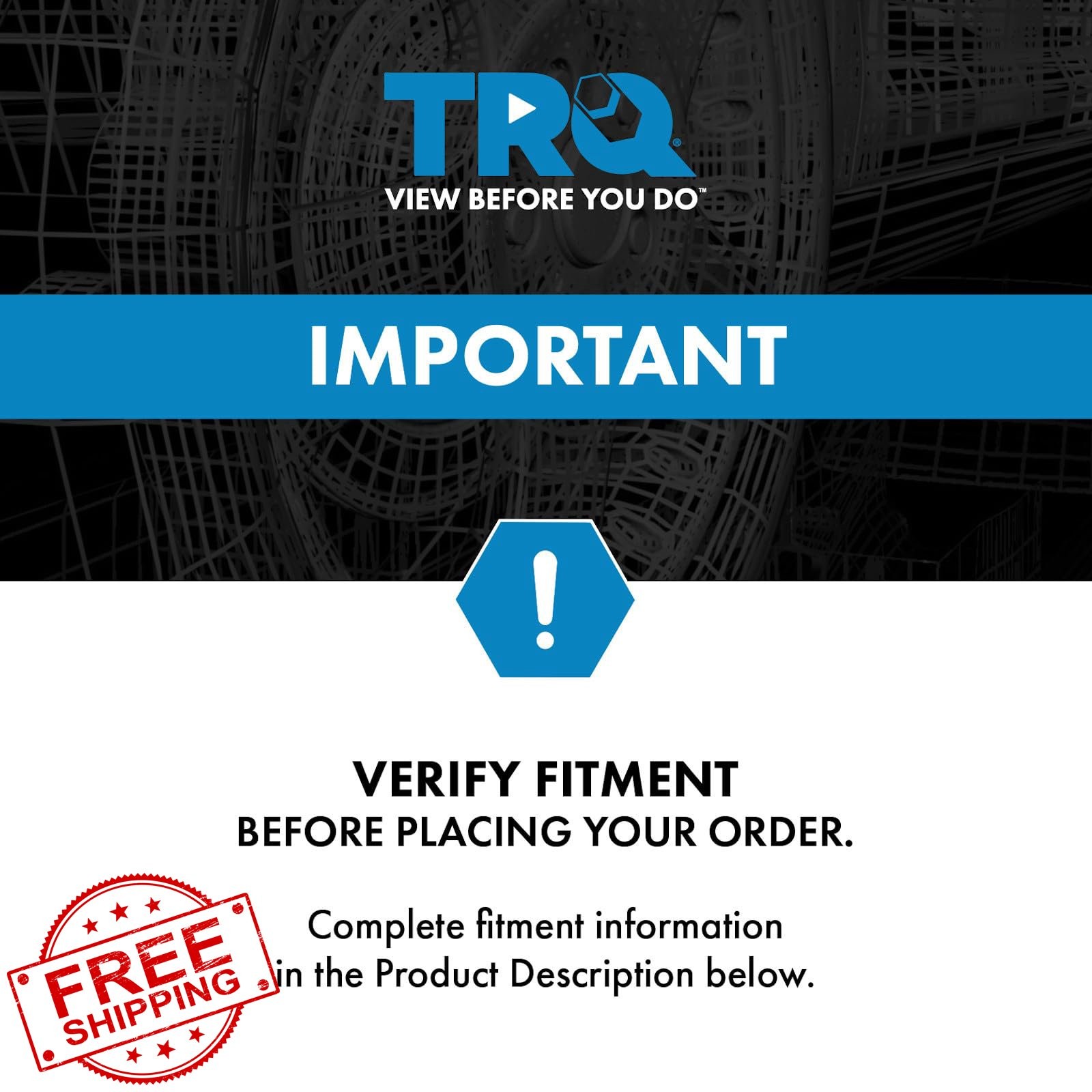 TRQ Rear Passenger Window Regulator 04-15 Toyota Prius Power