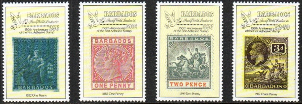 Barbados Stamp 777-780  - Stamp World London 1990