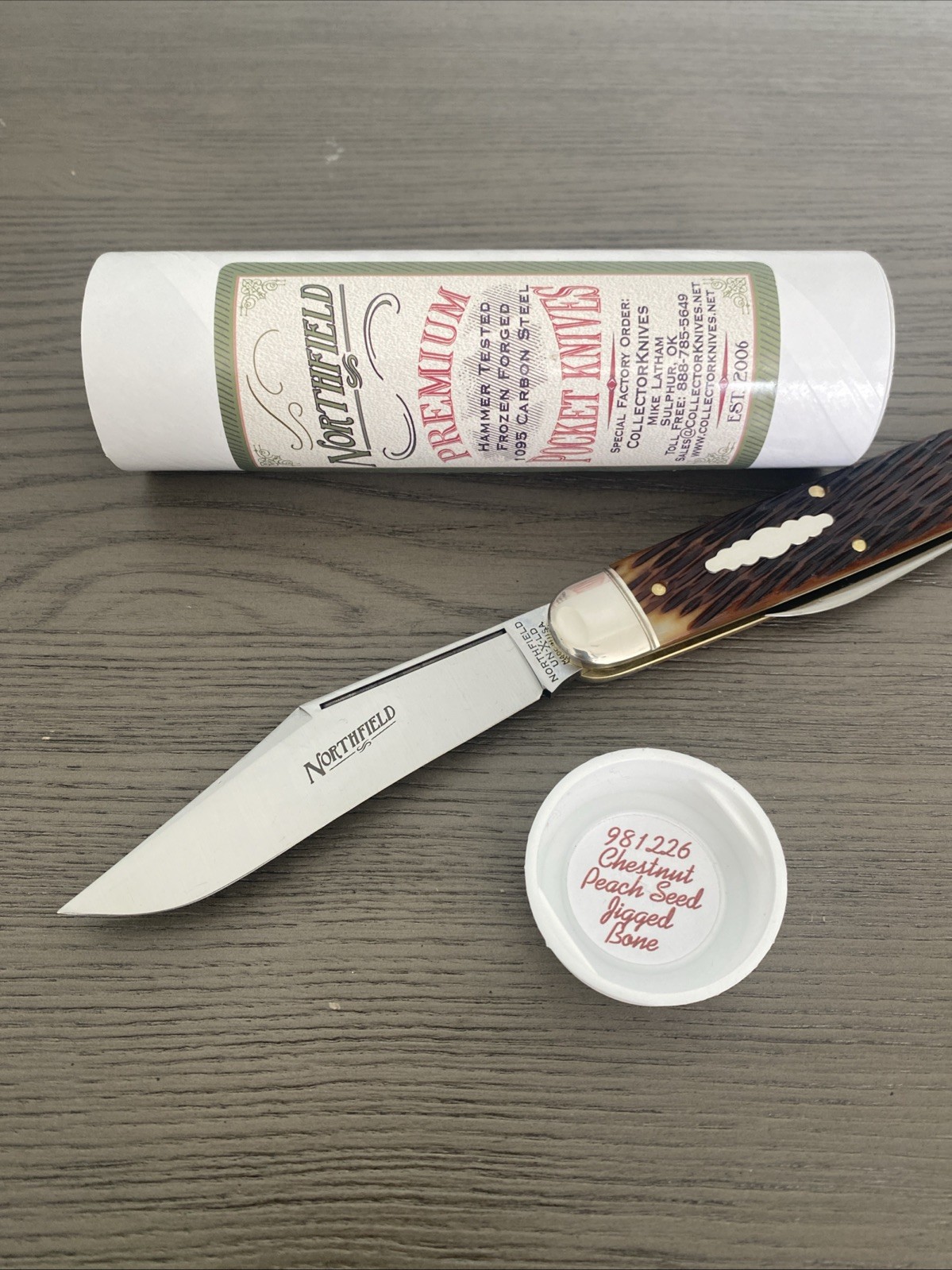 GEC #98 Texas Stogie SFO Chestnut Peach Seed Jigged Great Eastern 981226