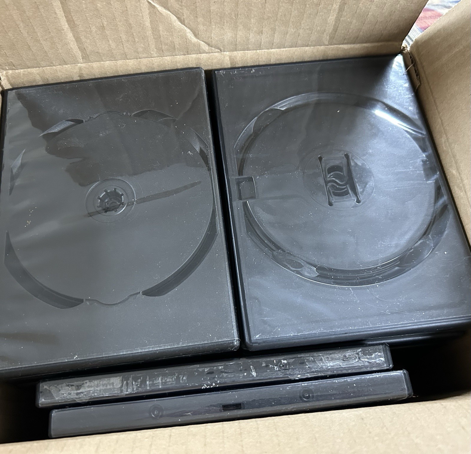 Black Single DVD /CD Storage  Case Lot (20) Durable w/Clear Label Sleeves