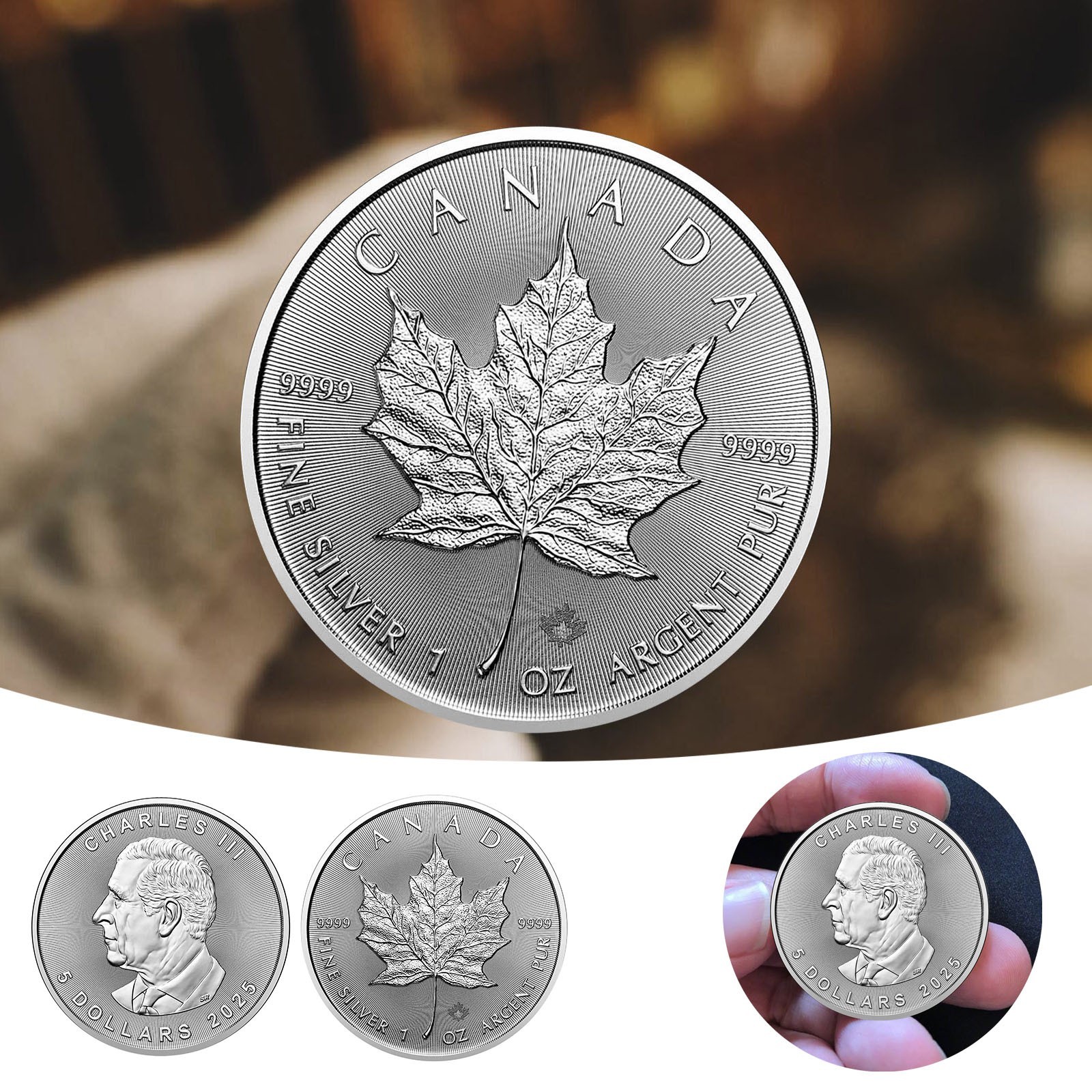 1 oz 2025 Canada Silver The Maple Leaf (BU) For Collection