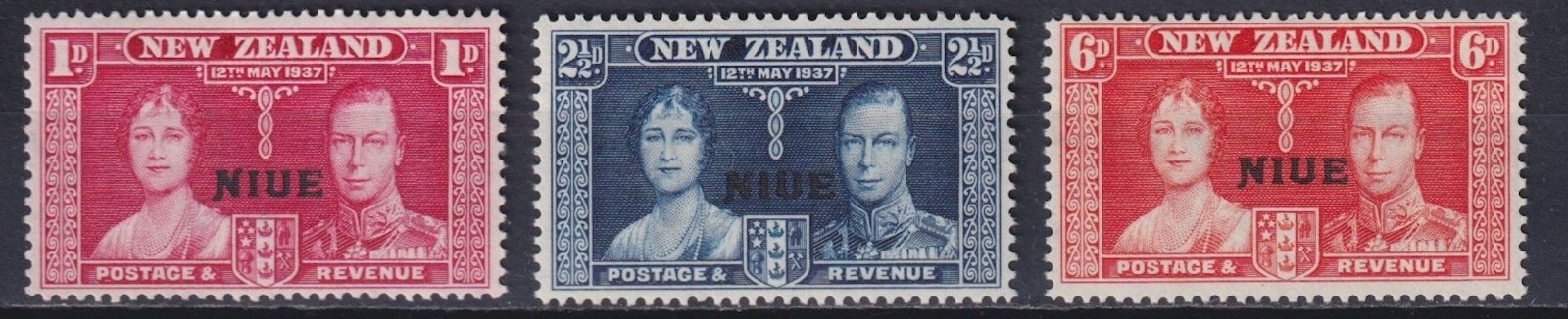 Niue 1937 Michel 55-57 Coronation, King George VI MNH**