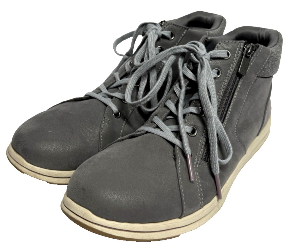 Clarks womens shoe cloud steppers breeze glide w grey white size 9